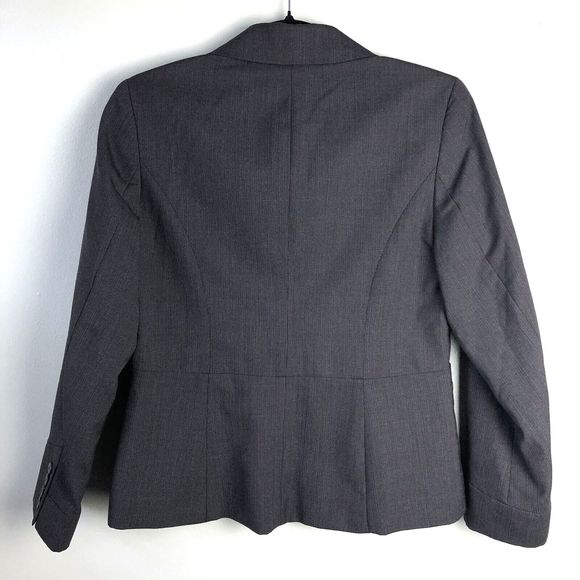 Pendleton Suit Jacket Womens 12 Petite 100% Virgin Wool Button Front Blazer Gray - Picture 8 of 13